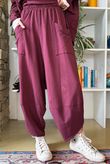 Lagen Shelby Barrel Pant Aubergine